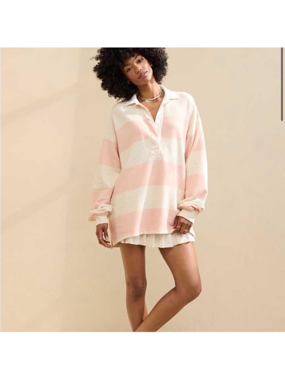 BNWT Aerie Prep Rally Rugby Sweatshirt